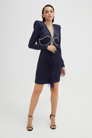 VESTIDO SATÈN CORDÒN JOYA - Natalia Però